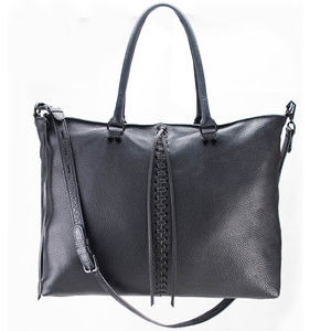 Rebecca Minkoff Moto Tote In Black Leather